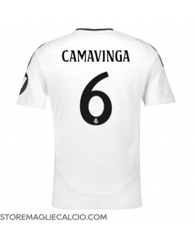 Real Madrid Eduardo Camavinga #6 Maglia Gara Casa Repliche 2024-25